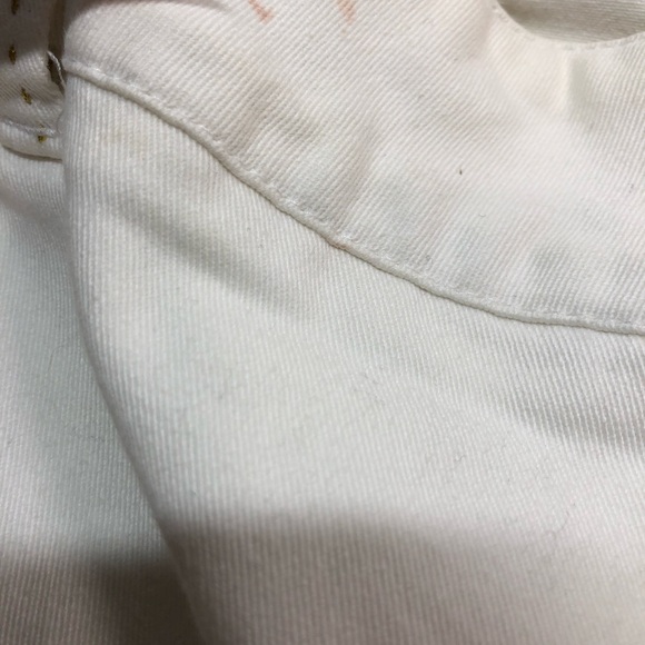 Simon Chang White Denim Jeans with Gold accents Size 18 - Picture 9 of 15